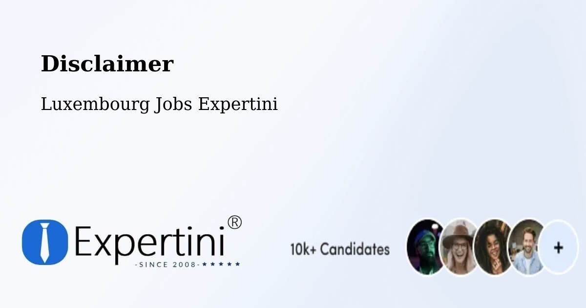 Disclaimer – Weiswampach - Luxembourg Jobs Expertini